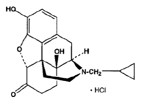 REVIA® (naltrexone hydrochloride) Structural Formula Illustration