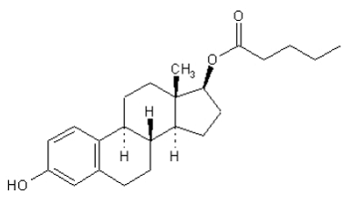 Estradiol Valerate
 - Structural Formula Illustration