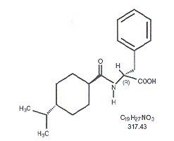 Nateglinide Tablets Structural Formula Illustration