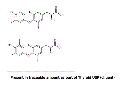 NATURE-THROID®(Thyroid USP) Structural Formula Illustration