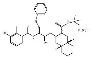 VIRACEPT® (nelfinavir mesylate) Structural Formula Illustration