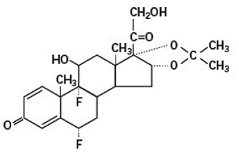 Fluocinolone acetonide - Structural Formula Illustration