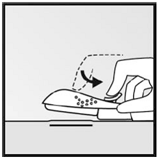 Move the slider fully back - Illustration Move the slider fully back - Illustration