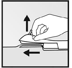 Slide the needle to its full length - Illustration Slide the needle to its full length - Illustration