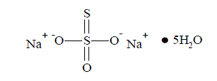 Sodium thiosulfate - Structural Formula Illustration