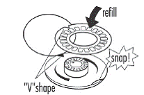 Insert a new refill pack - Illustration