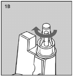 Remove the protective tab from the disposable needle - Illustration