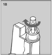 Remove the protective tab from the disposable needle - Illustration