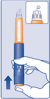 Pull the syringe out of the vial's rubber stopper - Illustration