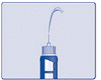 Insert the needle into your skin - Illustration