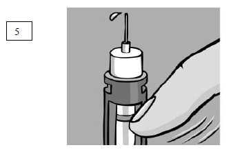Giving the airshot before each injection - Illustration