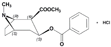 NUMBRINO™ (cocaine hydrochloride) Structural Formula Illustration