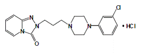 OLEPTRO (trazodone hydrochloride) Structural Formula Illustration