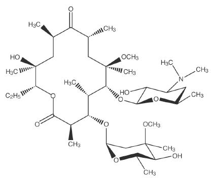 Clarithromycin - Structural Formula Illustration
