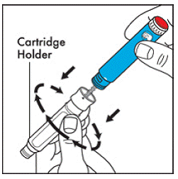 Unscrew the cartridge holder - Illustration