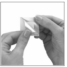 Carefully place the ONSOLIS film inside your mouth with the printed side against the inside of your moistened cheek - Illustration Carefully place the ONSOLIS film inside your mouth with the printed side against the inside of your moistened cheek - Illustration