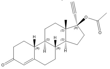 Norethindrone Acetate Structrual Formula Illustration