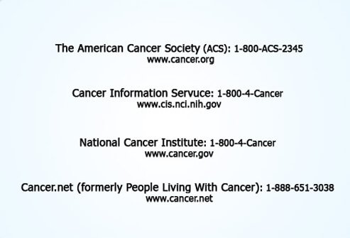 Programs and services for cancer patients.