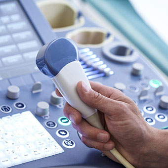 An ultrasound machine and wand.
