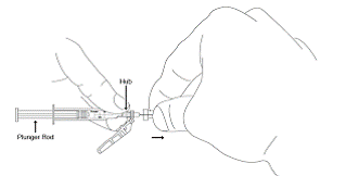 Remove the plastic needle shield - Illustration