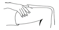 Pinch a fold of skin on your stomach or thigh firmly with your thumb and forefinger - Illustration
