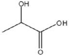 Lactic acid Structural Formula Illustration