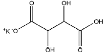 Potassium bitartrate Structural Formula Illustration