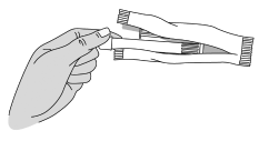 Remove the pre-filled applicator and plunger rod from the foil pouch - Illustration