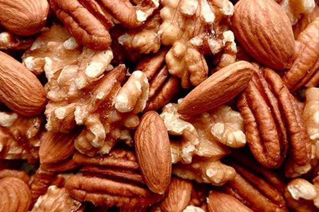 Nuts decrease inflammation and improve cholesterol levels. 