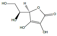 Ascorbic acid - Structural Formula Illustration