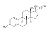 Ethinyl Estradiol Structural Formula - Illustration