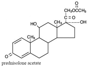 PRED MILD® (prednisolone acetate) Structural Formula Illustration PRED MILD® (prednisolone acetate) Structural Formula Illustration