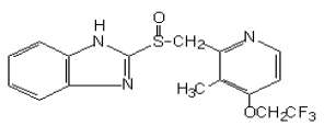 Prevacid I.V (lansoprazole) structural formula illustration
