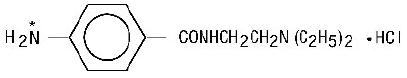 PRONESTYL (procainamide hydrochloride) Structural Formula Illustration