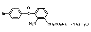 PROLENSA™ (bromfenac ophthalmic solution) Structural Formula Illustration