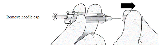 Remove Gray Needle Cap - Illustration Remove Gray Needle Cap - Illustration