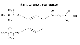 PROPINE® 
  (dipivefrin hydrochloride) Structural Formula Illustration