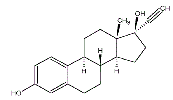Ethinyl estradiol - Structural Formula Illustration Ethinyl estradiol - Structural Formula Illustration