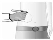 Apply Cleansing Gel to the treatment area and leave on for at least one minute - Illustration Apply Cleansing Gel to the treatment area and leave on for at least one minute - Illustration