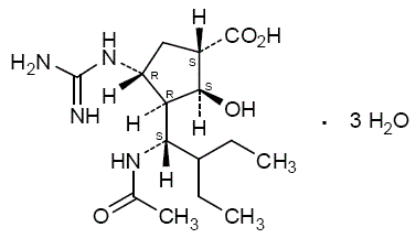 RAPIVAB® (peramivir) Structural Formula - Illustration