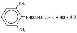 Lidocaine Hydrochloride Structrual Formula Illustration