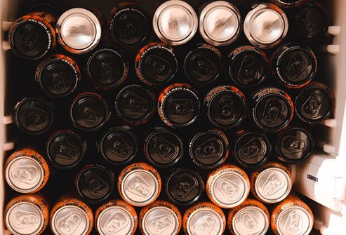 Sugary sports drinks are high in calories and may lead to weight gain around the middle.