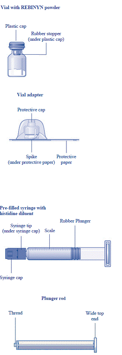 Vial with REBINYN powder - Illustration Vial with REBINYN powder - Illustration