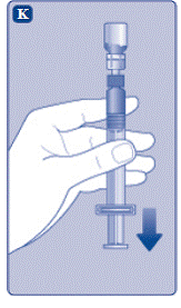 Mix the powder with the diluents - Illustration Mix the powder with the diluents - Illustration
