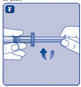 Turn the plunger rod clockwise - Illustration Turn the plunger rod clockwise - Illustration