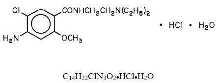 REGLAN Injection
(metoclopramide) Structural Formula Illustration REGLAN Injection
(metoclopramide) Structural Formula Illustration