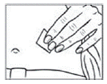 Clean the injection site with an alcohol swab and let it air dry - Illustration