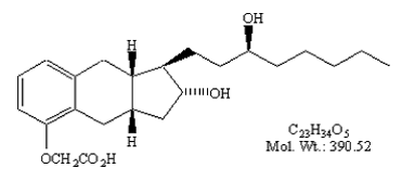 REMODULIN® (treprostinil) Structural Formula Illustration