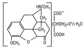 Hydrocodone bitartrate - Structural Formula Illustration Hydrocodone bitartrate - Structural Formula Illustration