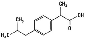 Ibuprofen - Structural Formula Illustration Ibuprofen - Structural Formula Illustration